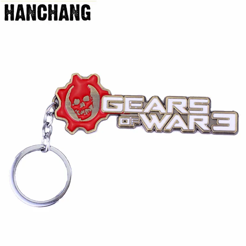 

Hip-hop Rushed Special Offer War Machine Jewelry Gears OF Wars Sun Logo Pendant Key Chain Letter Keeyring Car Accessories