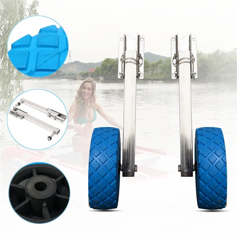 

Kayak Dinghy Yacht Raft Trolley Kayak Accessories Stainless Steel Boat Transom Launching Wheel For Inflatable Boat