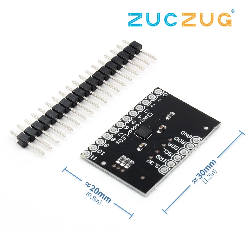 MPR121 Breakout V12 емкостный сенсорный сенсор модуль контроллера I2C клавиатура макетная