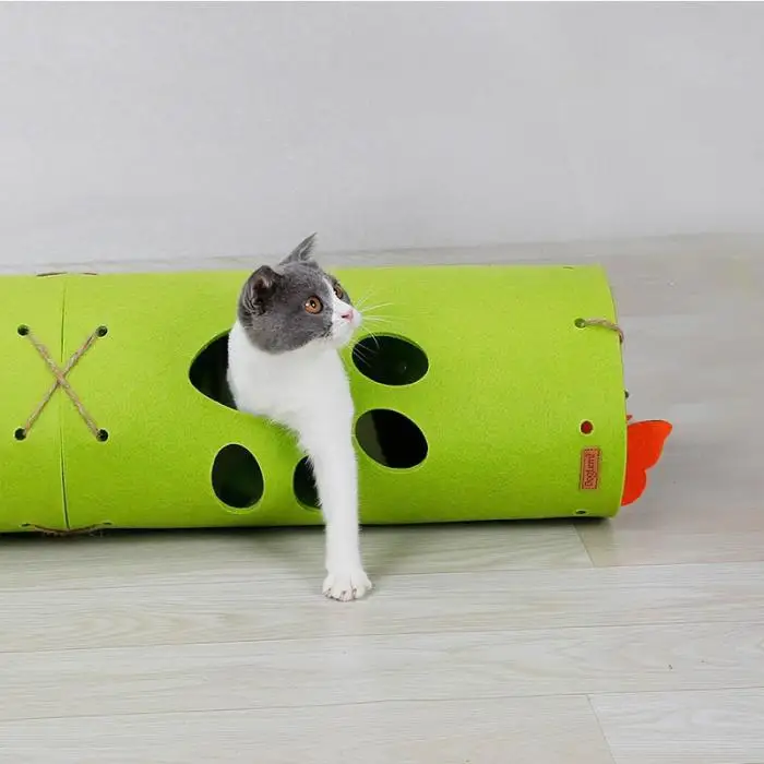 Высокие игрушки для кошек складной сплющенный туннель DIY дышащая игрушка для домашних животных туннель UEJ