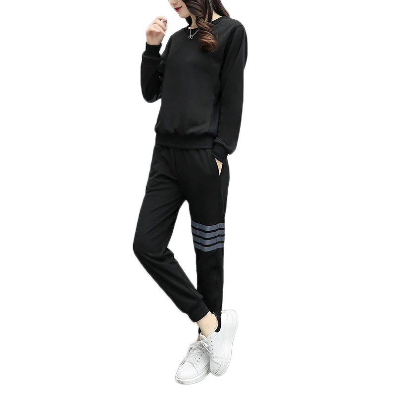 Ropa de mujer 2018, conjuntos deportivos de 2 piezas, ropa deportiva suelta para mujer, chándal informal para mujer, tops + juegos de pantalones - AliExpress Ropa de mujer