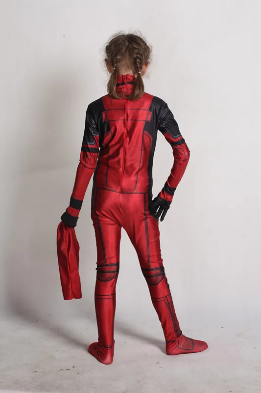 Новинка для дам костюм с принтом Deadpool красный цвет, на все тело, спандекс; женская свадебная обувь для взрослых и детей по мотивам фильма «Дэдпул»; Косплей серкретарь напрямую поставляет