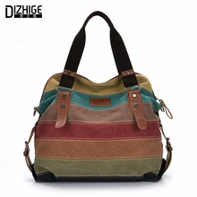 Canvas Bag Tote Striped font b Women b font font b Handbags b font Patchwork font