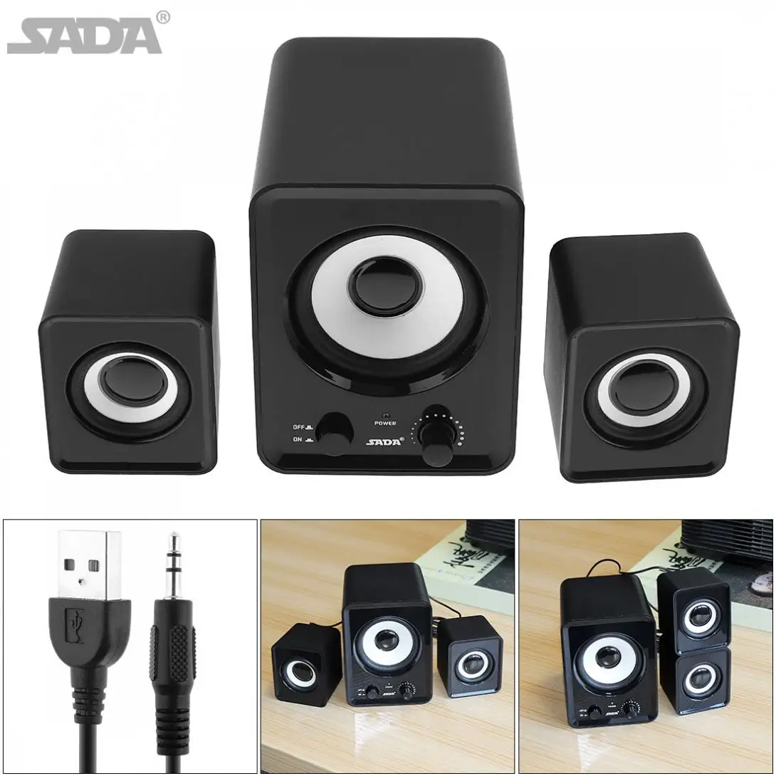SADA Mini Combination Mega Bass Subwoofer Speaker Column Computer