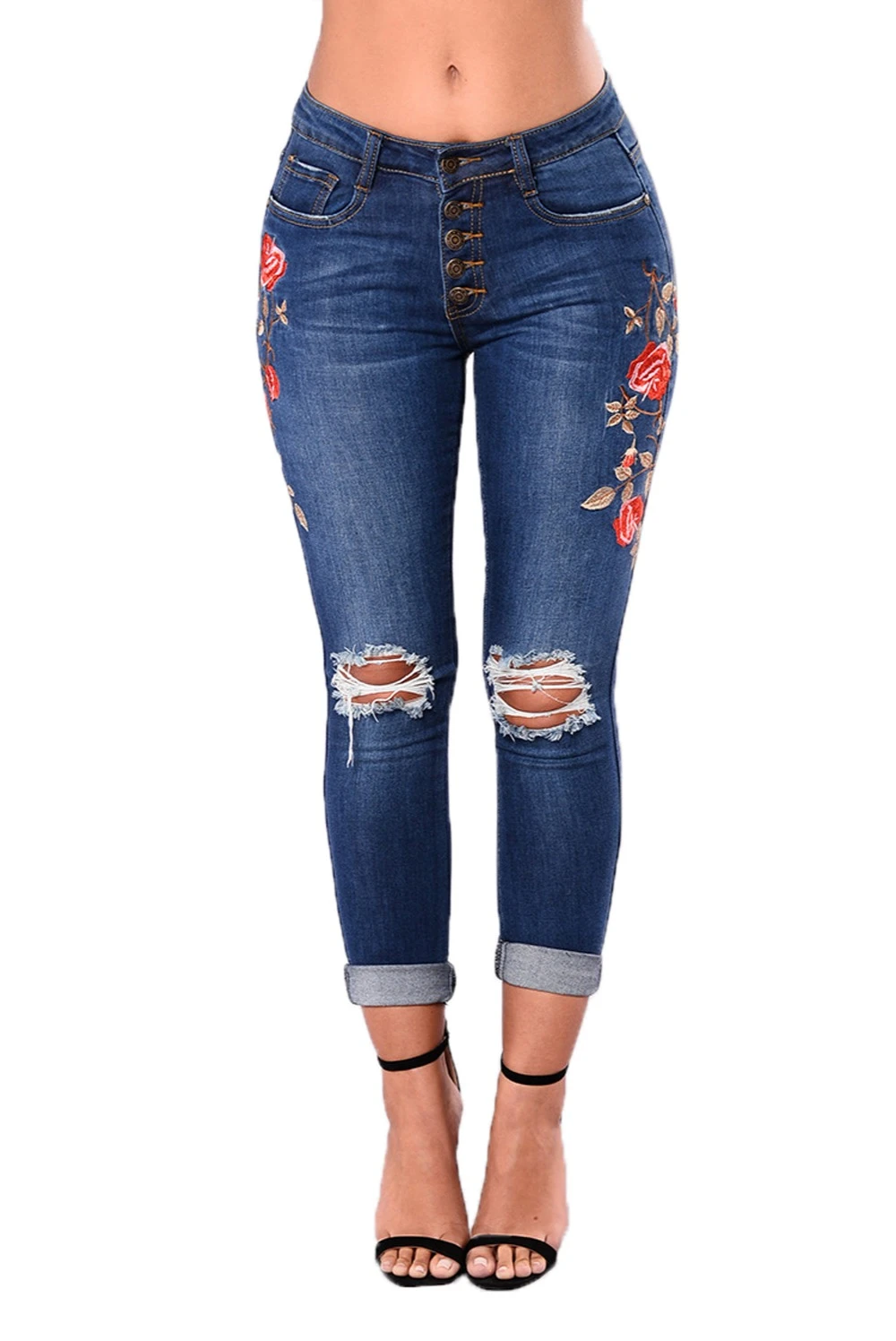 ripped denim jeans ladies