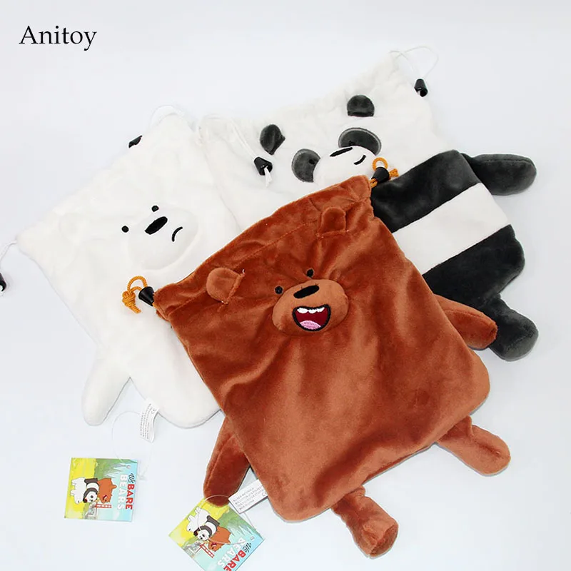 Anime Cartoon We Bare Bears Grizzly Panda Ice Bear Plush Pocket Soft