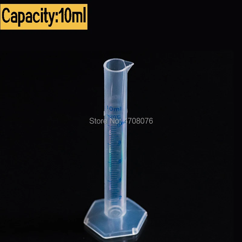 Градуированный пластиковый цилиндр с синей шкалой PP лабораторный измерительный инструмент стабильное дно для химический эксперимент