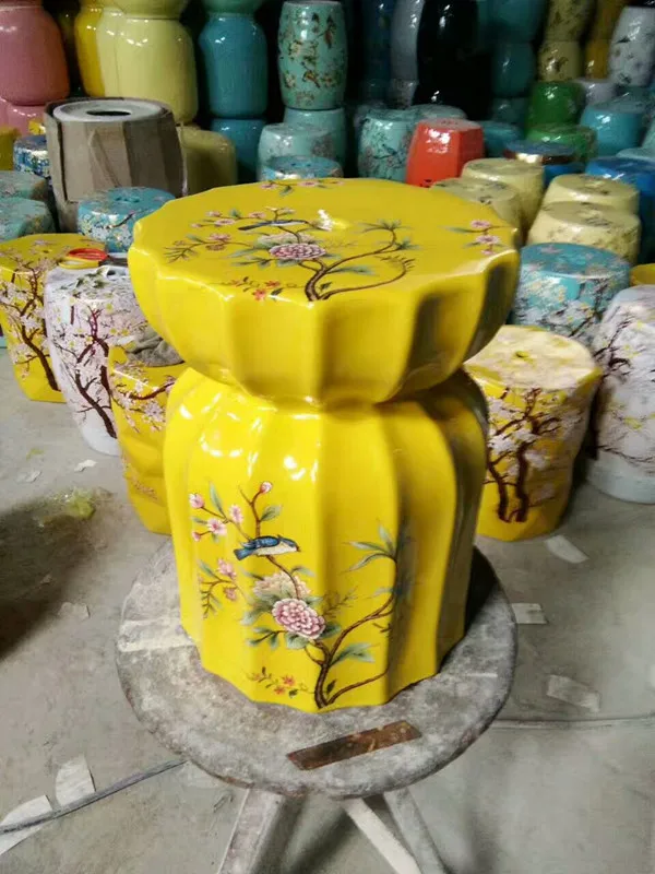 Chinese style of the ancients in shoes stool with porcelain ceramic drum stool
