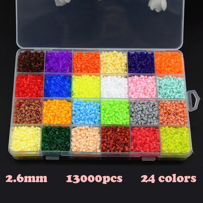 13000шт Hama Beads Набор 24 Цвета 2.6мм Perler DIY 3D Пазлы Tangram Головоломки Настольные Игры Дети