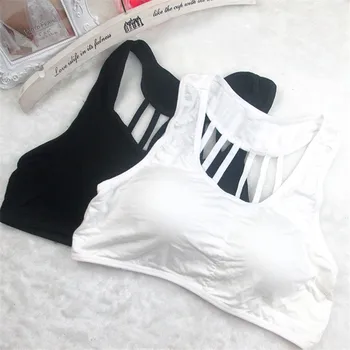 

Teenage Girl Underwear Solid Color Modal Bras Wireless Breathable Training Bra for Girls Child Bra Padded Brassiere