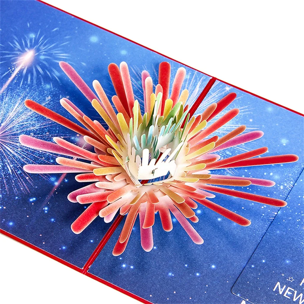 Новогодняя поздравительная открытка 3D ручной работы стерео поздравительная открытка креативная открытка китайский новый год украшение