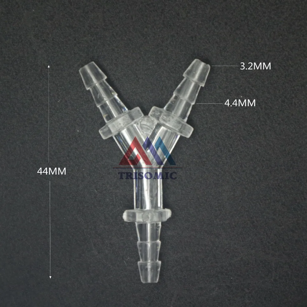 3.2mm Y tpye equant Connector Equal Tube Joiner Material GPPS Plastic
