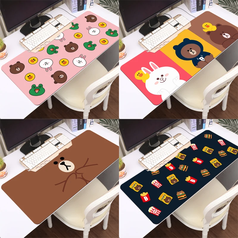 

Cute Brown Bear Cartoon Gaming Mouse Pad Soft Mouse Mat for Professional Gamer Mouse Pad For Laptop Computer Keyboard Pad Desk