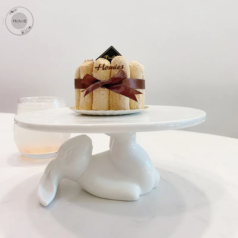 

Ceramic dish porcelain plates decorative dinner plates Rabbit Dessert cake plate sets porcelain tableware Bunny set of dishes