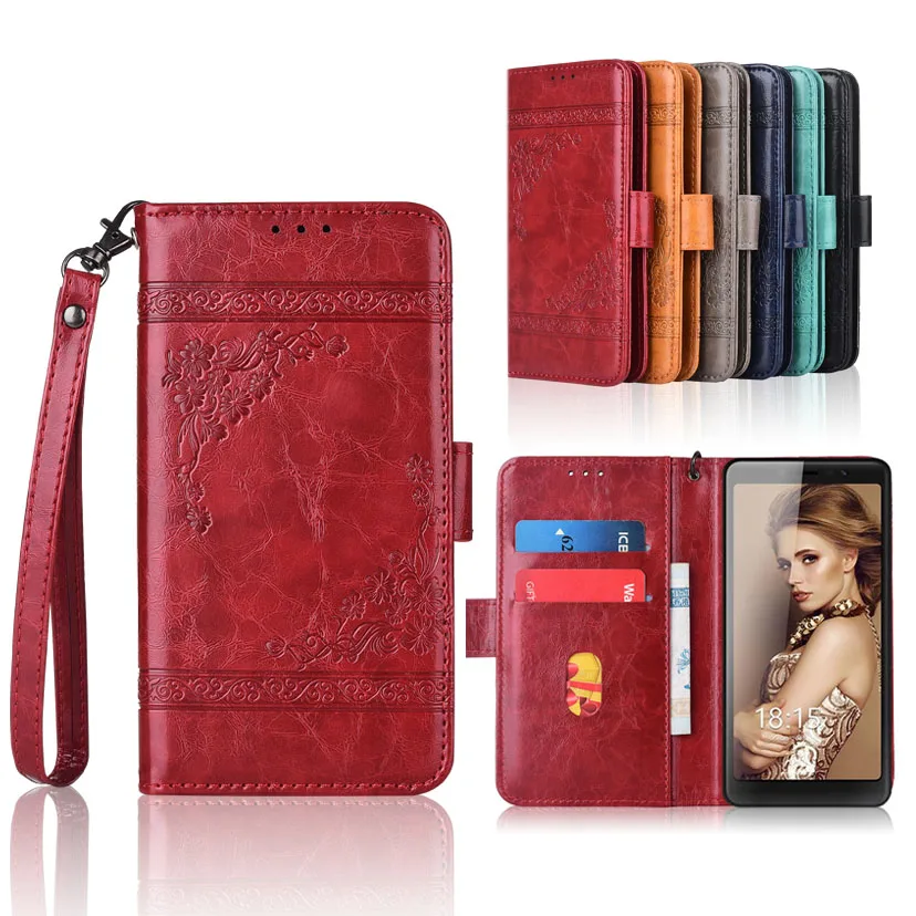 

Newest Wallet case for BQ BQ-5520L Silk case with Strap,100% special PU leather embossing flower case