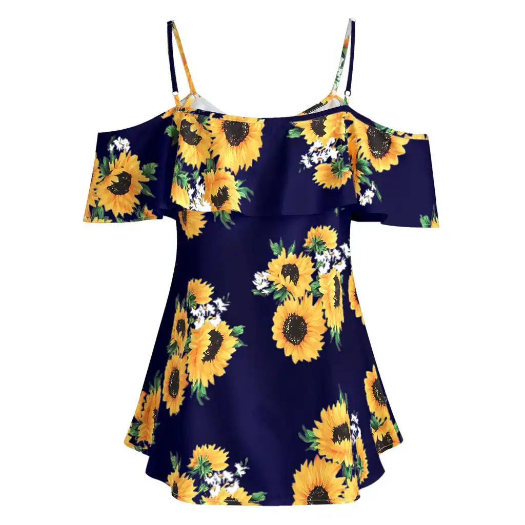 Blusa de girassol plus size Clearance