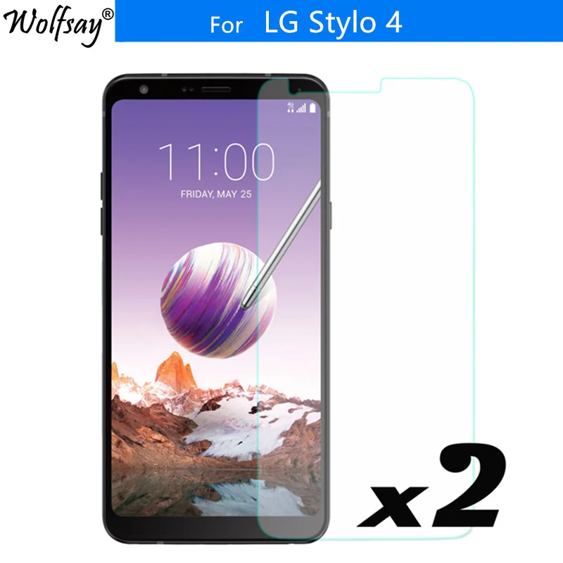 2 шт. Защитное стекло для экрана LG Stylo 4 закаленное 9H защитное / Q Stylus Plus