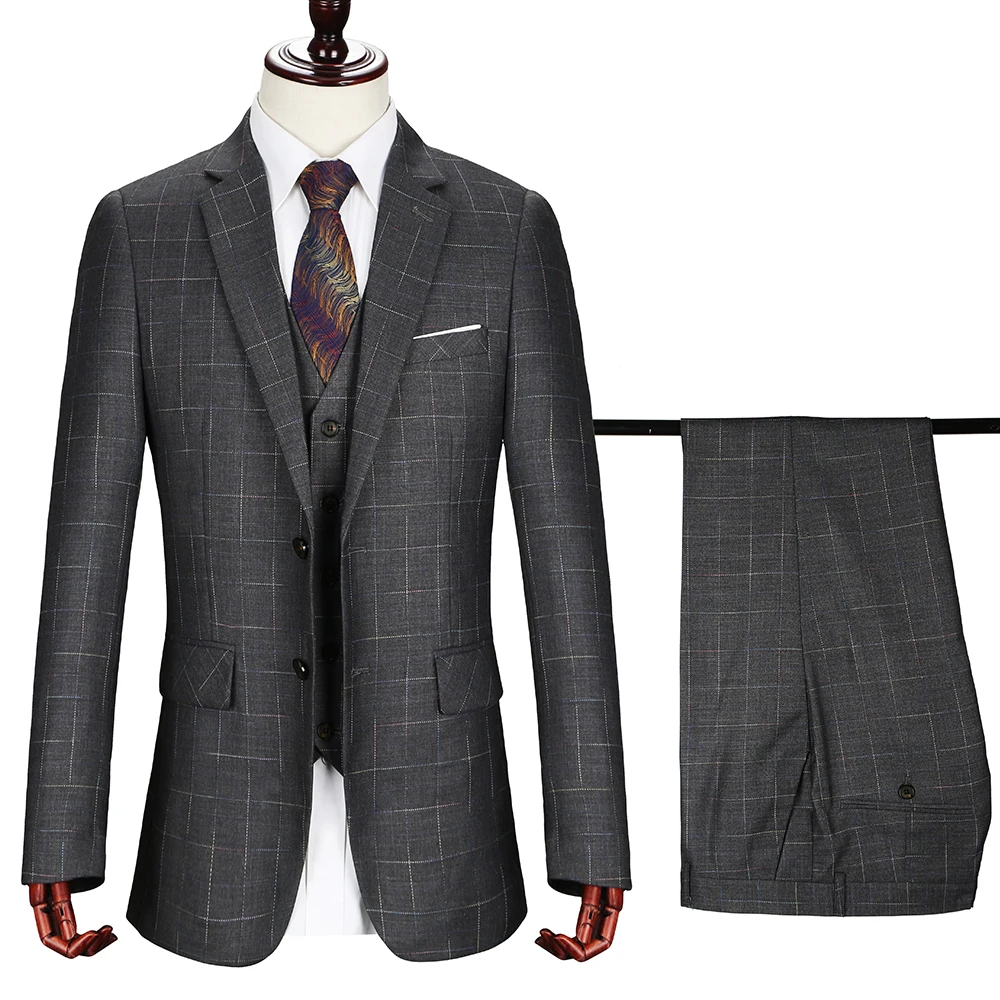 costume maria2018 ge homme 3 piece suit High-end Quality Mens Suits Tweed Jacket+vest+pant men set for wedding suits | Мужская одежда