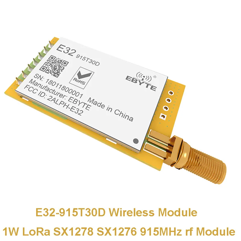 

Long Range LoRa SX1278 SX1276 915MHz rf Module E32-915T30D 1W 915 MHz Wireless Transceiver iot Transmitter Receiver