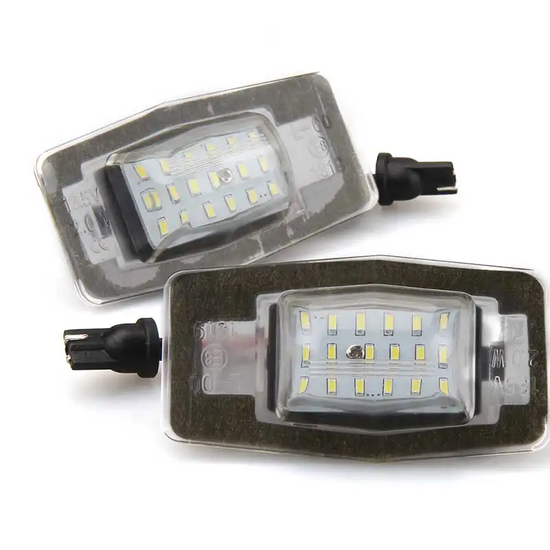 2Pcs 12V LED Number License Plate Light Lamps for Benz GOLF 4 5 6 7 Polo 6R Car License Plate Lights Exterior Accessories - Цвет: Mazda323