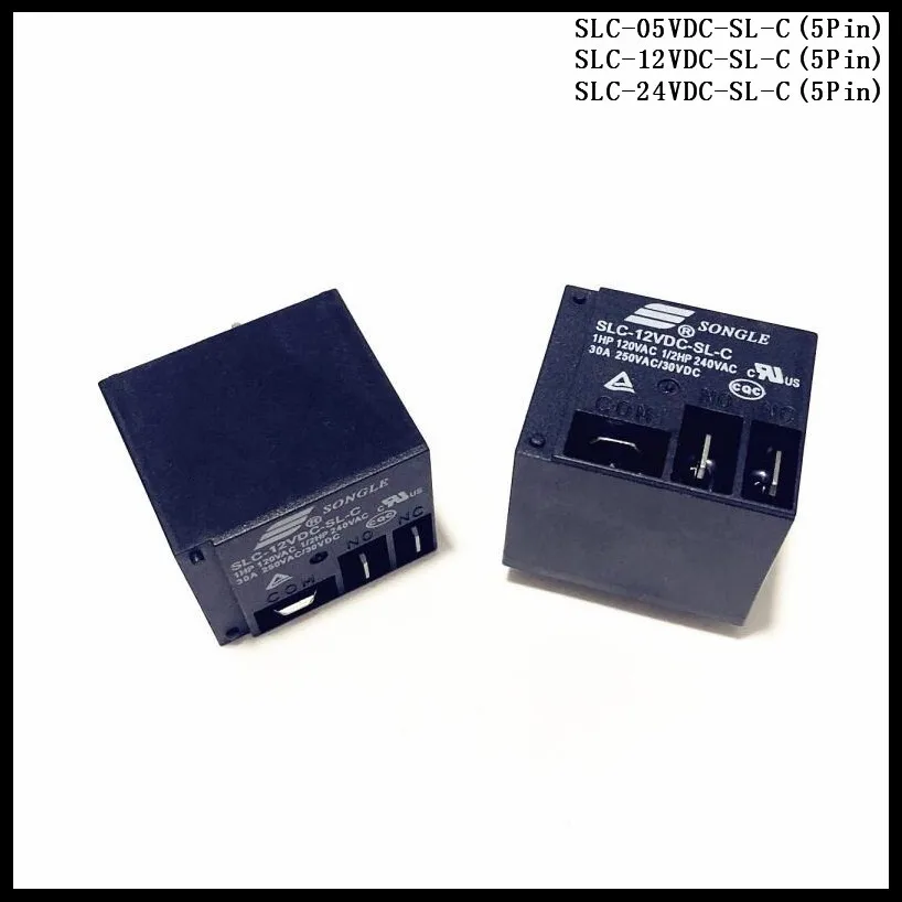 2 шт./лот SONGLE Реле питания SLC-05VDC-SL-C/SLC-12VDC-SL-C/SLC-24VDC-SL-C 5Pin 5В 12В 24В 30А T91 | Обустройство