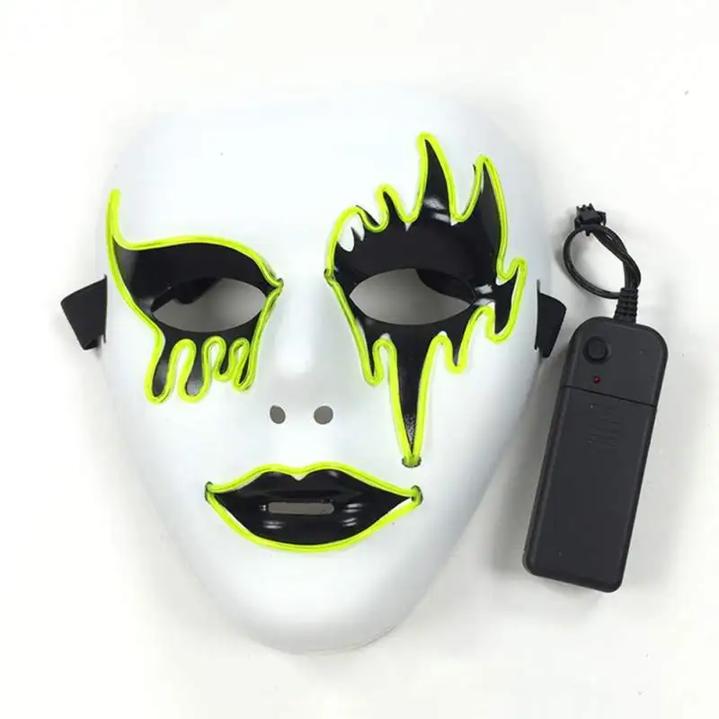Хэллоуин EL холодный свет светящиеся маски светящиеся маскарадное платье маска на Хеллоуин для косплея маска Вечерние Маски с гримасами