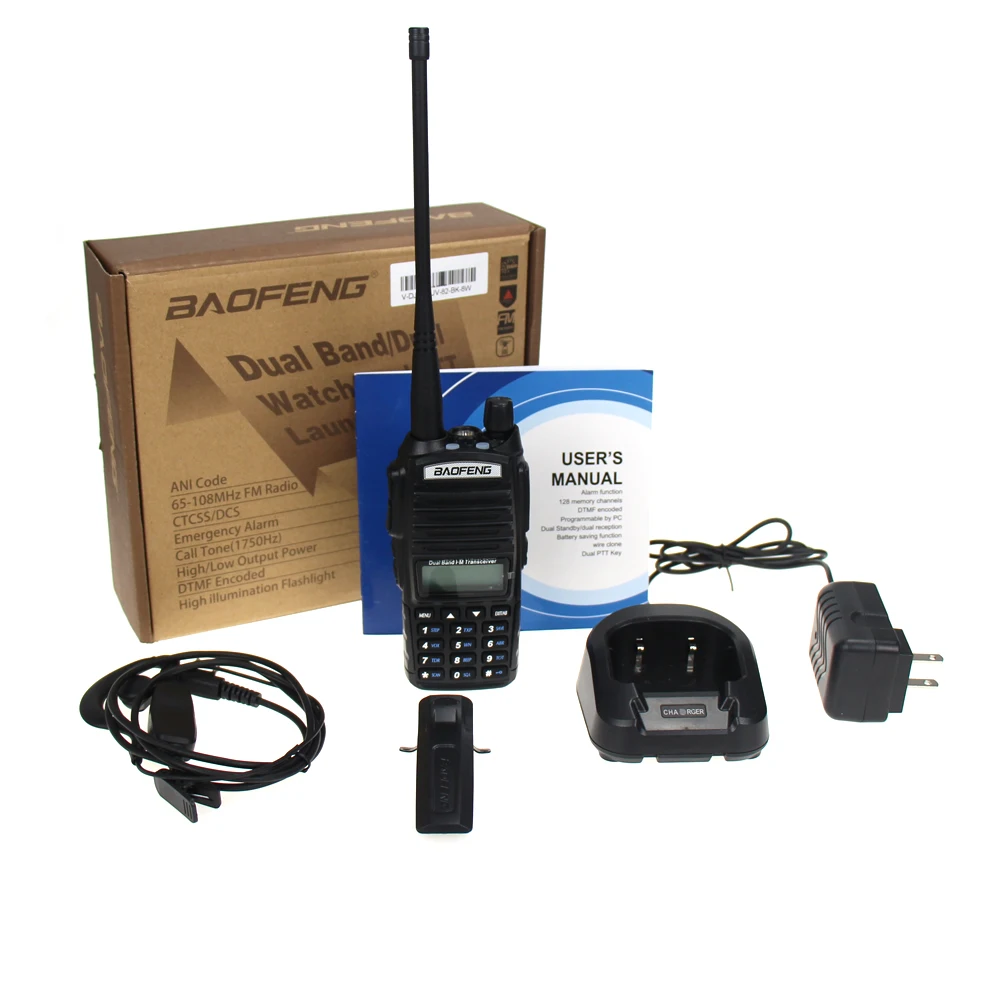 Baofeng UV 82 Двухдиапазонная рация VHF UHF 136 174 400 520MHZ 8W Дальность двухстороннее радио