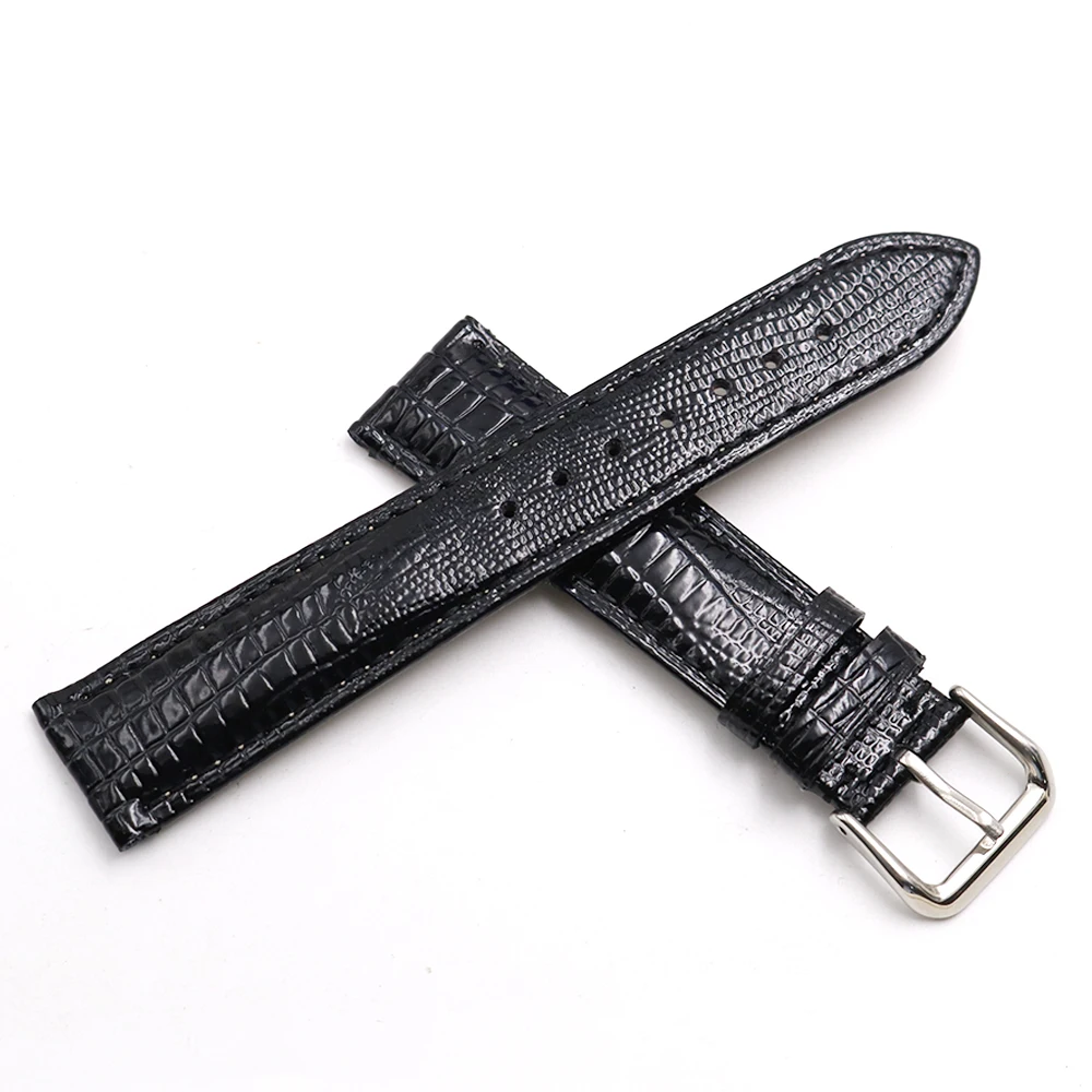 CARLYWET 18 20 22mm Genuine Leather Lizard Grain Watch Band For Tag CARRERA Omega Montblanc Panerai Daytona Submariner Tissot