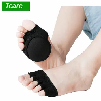 

1Pair Toe Socks Cotton Non-Slip Women's Toe Toppers Socks Toe Separating Socks No-Show Half Socks Barre Pilates Yoga Half Palm