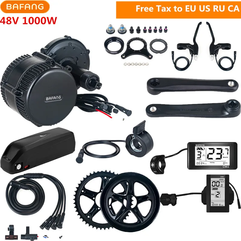48 V 1000 W Bafang 8fun BBSHD BBS03 середине привод комплекты для преобразования двигателей C961 C965 с 48 V 17AH электрический велосипед с литиевой батареей, фара... 48 V 1000 W Bafang 8fun BBSHD BBS03 середине привод комплекты для преобразования двигателей C961 C965 с 48 V 17AH электрический велосипед с литиевой батареей, фара...
