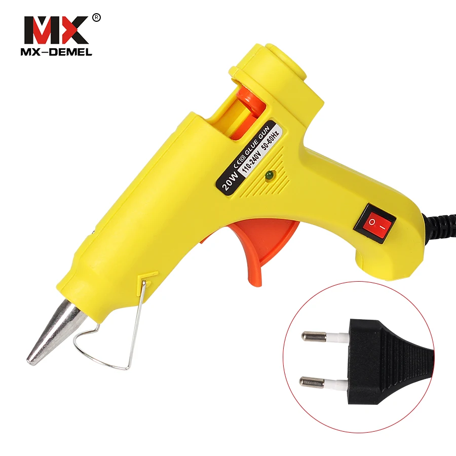  MX-DEMEL 20W Hot Melt Glue Gun DIY Home High Temperature Glue Gun with EU Plug Thermo Electric Heat