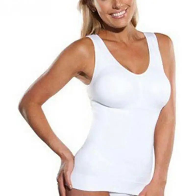 Female corset without rims with chest pad long seamless vest large underwear Close-fitting breathable sweat 7