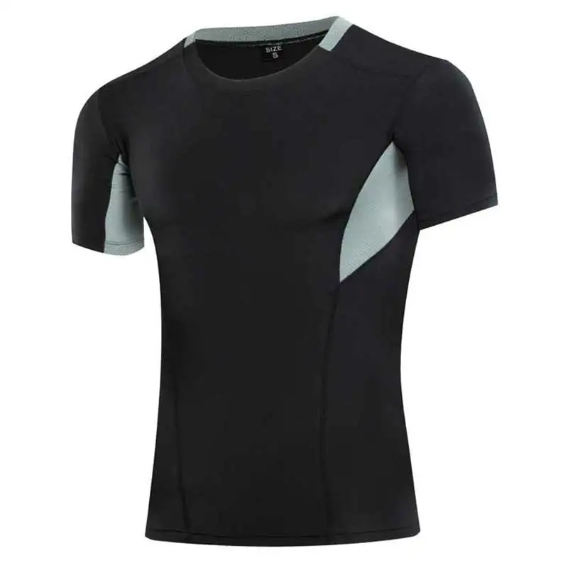 Men Pro Quick Dry Workout Gymming Long Top Tee Sporting Runs Yogaing Compress Fitness Exercise T