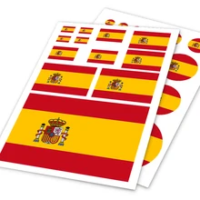 A4 Sheet Spain Flag Colored Print Car Styling Hellaflush Sticker Auto Motorcycle Bicycle Laptop Skatboard Ipad Phone DIY Decals