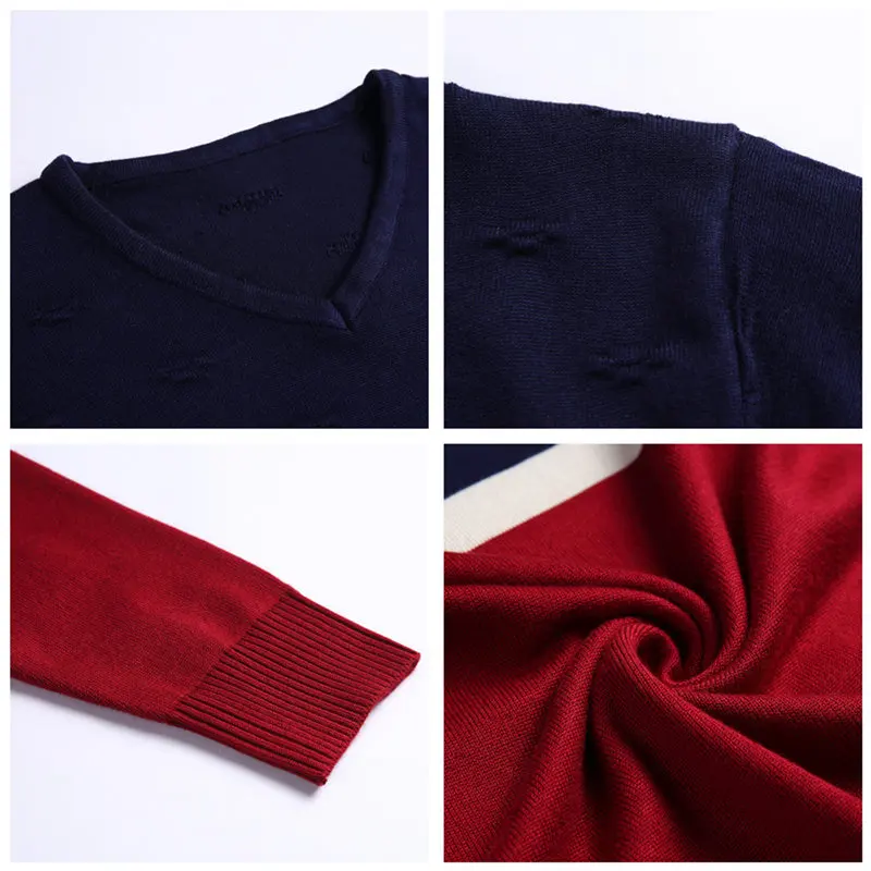 COODRONY 2019 Spring Autumn Cotton Sweater Men Knitwear Shirt Mens Cashmere Sweaters Pull Homme Casual V-Neck Pullover Men 91014