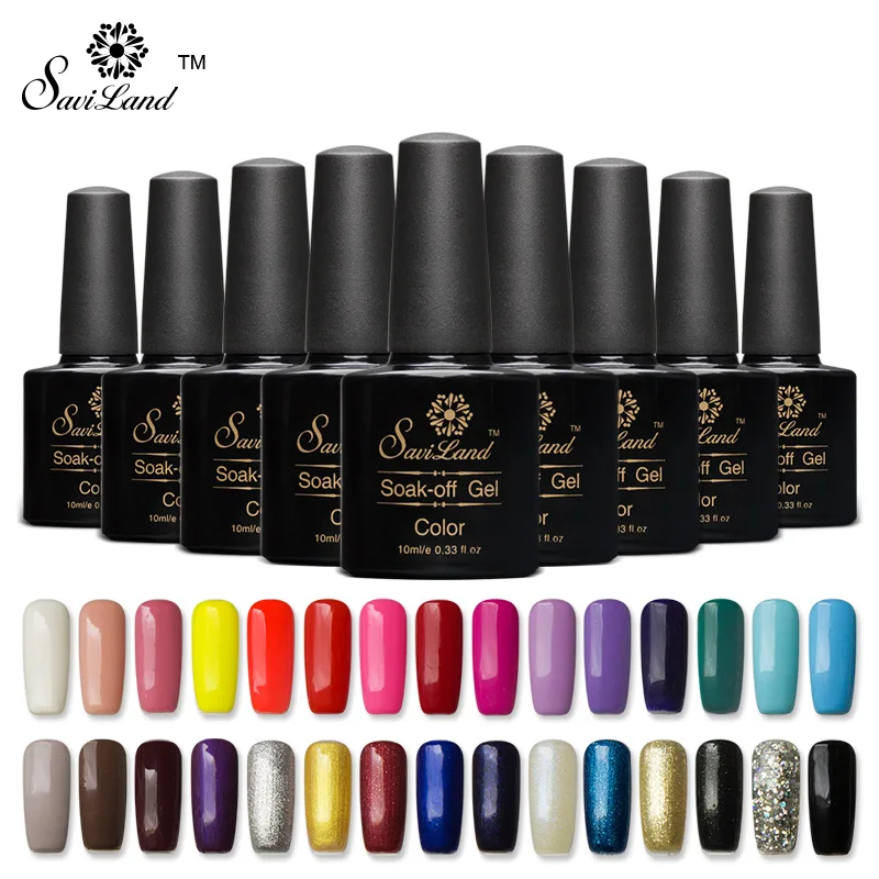

Saviland 1pcs 10ml Esmaltes Permanentes Uv Gel Nail Polish Soak Off Colorful Gel Lacquer Long Lasting Gel Varnish Paints
