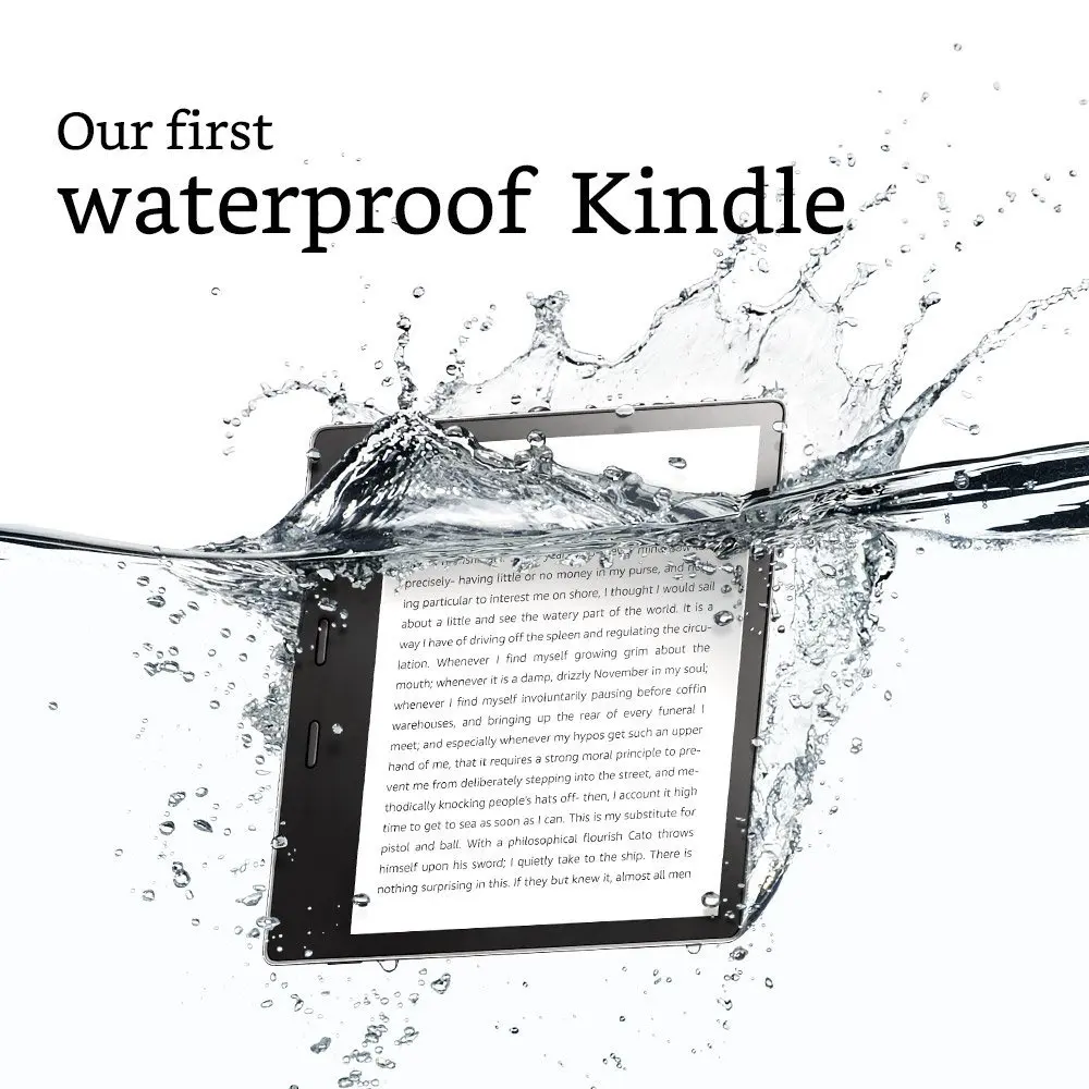 Полностью Kindle Oasis 8 GB, E-reader-" дисплей высокого разрешения(300 ppi), водонепроницаемый, встроенный звуковой, Wi-Fi