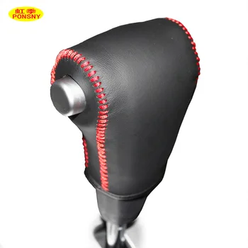 

PONSNY Car Gear Covers Case for Hyundai Tucson 2006-2013 Automatic Shift Collars Car-styling Genuine leather Gearshift Cover