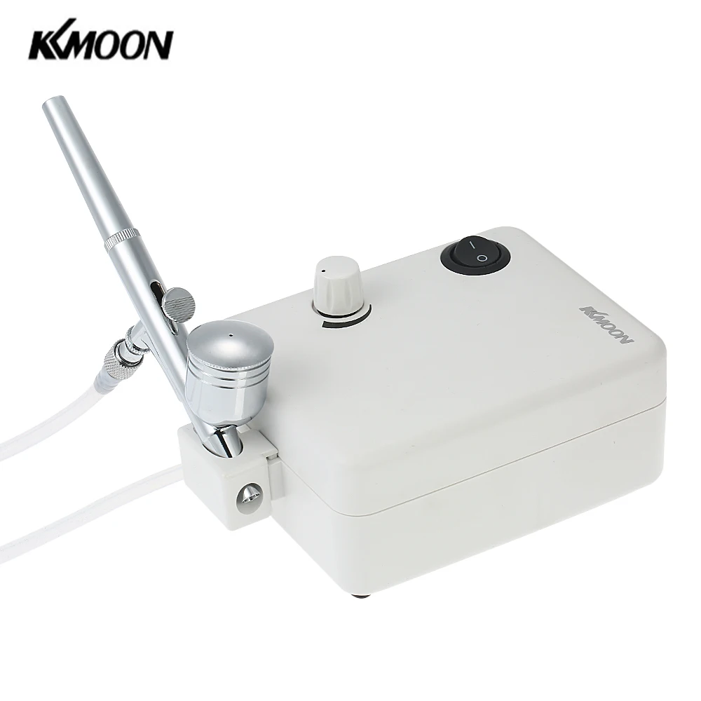 

KKmoon Multipurpose Dual Action Airbrush Air Compressor Set Gravity Feed Air Brush Nail Kit for Painting Tattoo Cake Spray Model