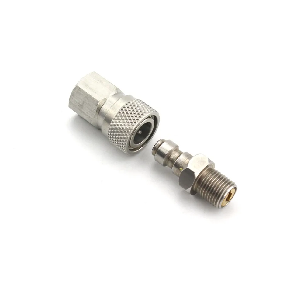 

2PCS/SET PCP Airforce Paintball 1/8BSP Female Quick Disconnect G1/8 Male Plug Connector Stainless Steel Coupler Fittings Socket