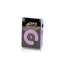 Мини Зеркало Клип USB цифровой Mp3 музыкальный плеер Поддержка 8 Гб SD TF карта фиолетовый