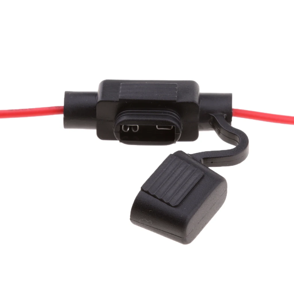5 Pcs/Set Car Blade Fuse Holders With Wire Car Fuses 18 AWG ATM/APM Blade Inline Fuse Holder For Car Boat Truck RV Etc