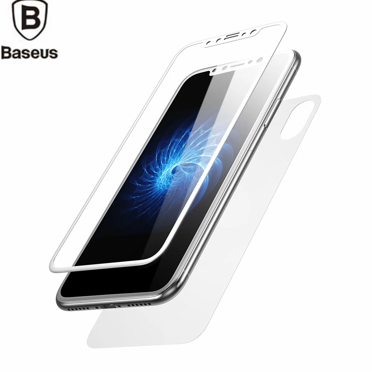 BASEUS спереди и сзади для iphone x защита экрана полный клей Размеры закаленное Стекло