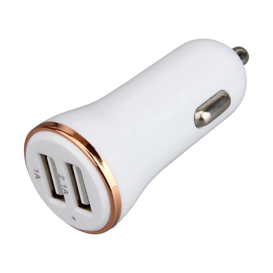 Металлический зарядных порта USB для автомобиля Зарядное устройство для huawei 2.1A мини быстро Зарядное устройство автомобиля-Зарядное устройство двойной зарядное устройство USB адаптер для samsung S10 300 шт