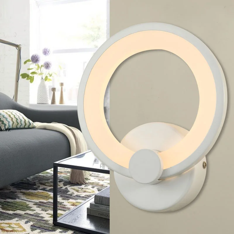 

A1 Creative led simple living room bedroom bedside lamp wall lamp and modern acrylic villa corridor wall lamp FG117