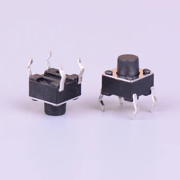 

NEW 50pcs/lot 6*6*6mm Round Pushbutton 4 Pins SMD SMT Momentary Tactile Switch Micro Switch Wholesale