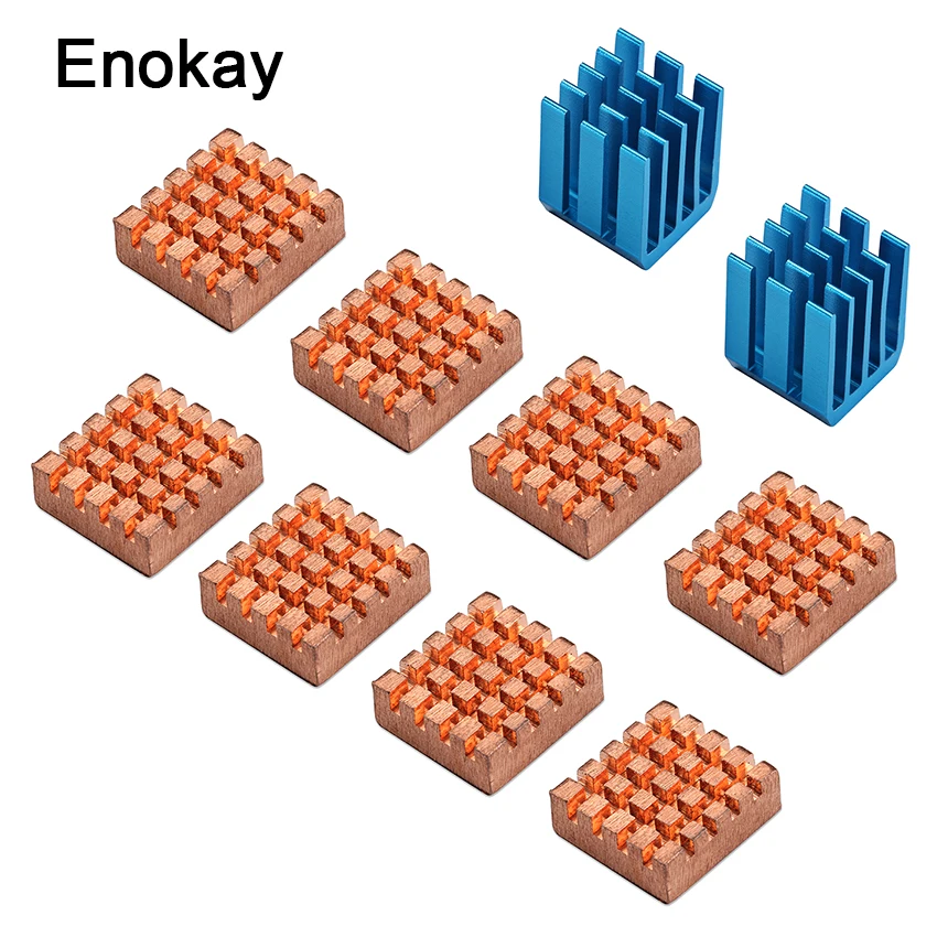 Кулер для воды Enokay компьютер Охлаждающий радиатор для ЦПУ набор для Raspberry Pi 3, pi 2 Модель B + тепла комплект охлажителей с для клея