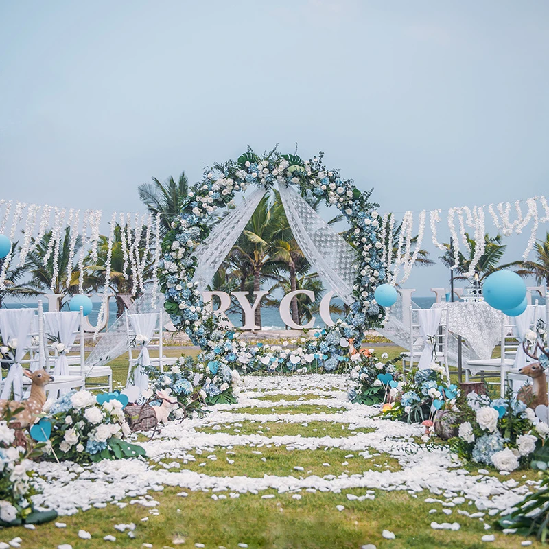 

New DIY Wedding Prop Iron Ring Shelf Artificial Flower Wall Stand Door Wedding Background Decor Iron Arch 3 Sizes Iron Stand