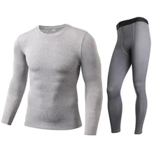 Motorcycle Men Thermal Underwear Suits Set Skiing Winter Warm Base Layers Tight Long Tops & Pants Women Thermal Underwear S-XXL winter warm outdoor sports thermal underwear set polartec long johns men women thermal underwear top pants cycling base layers 4