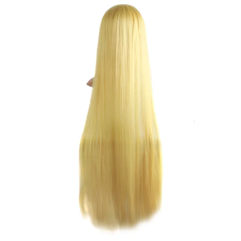 MapofBeauty, длинные прямые парики для косплея, костюм, Мультяшные ролевые парики, белый, синий, розовый, черный, блондин, парик, вечерние синтетические волосы - Цвет: Блондинка